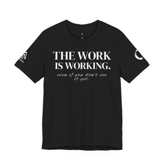 AEW Drop001 — “The Work Is Working” Tee