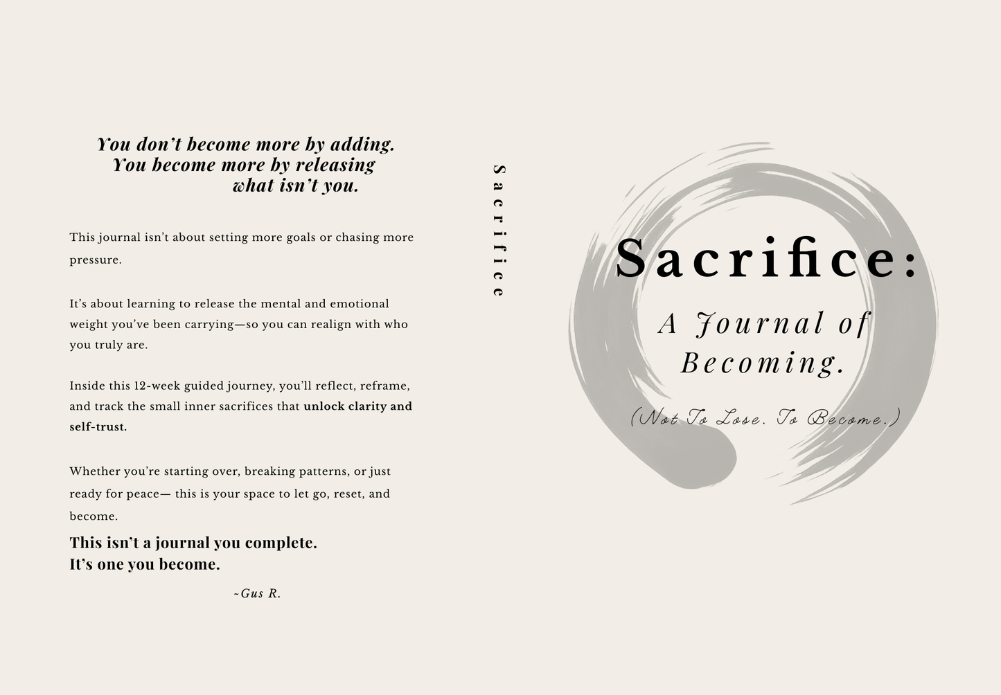 Sacrifice Journal — 12-Week Guide to Alignment & Discipline